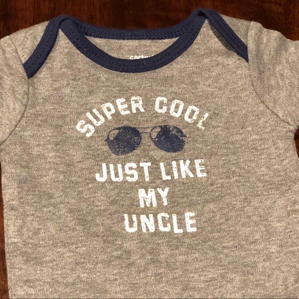 Carter’s NB 3-snap onesie, never worn